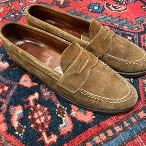 Alden Snuff Suede Unlined Penny Loafer - 9D